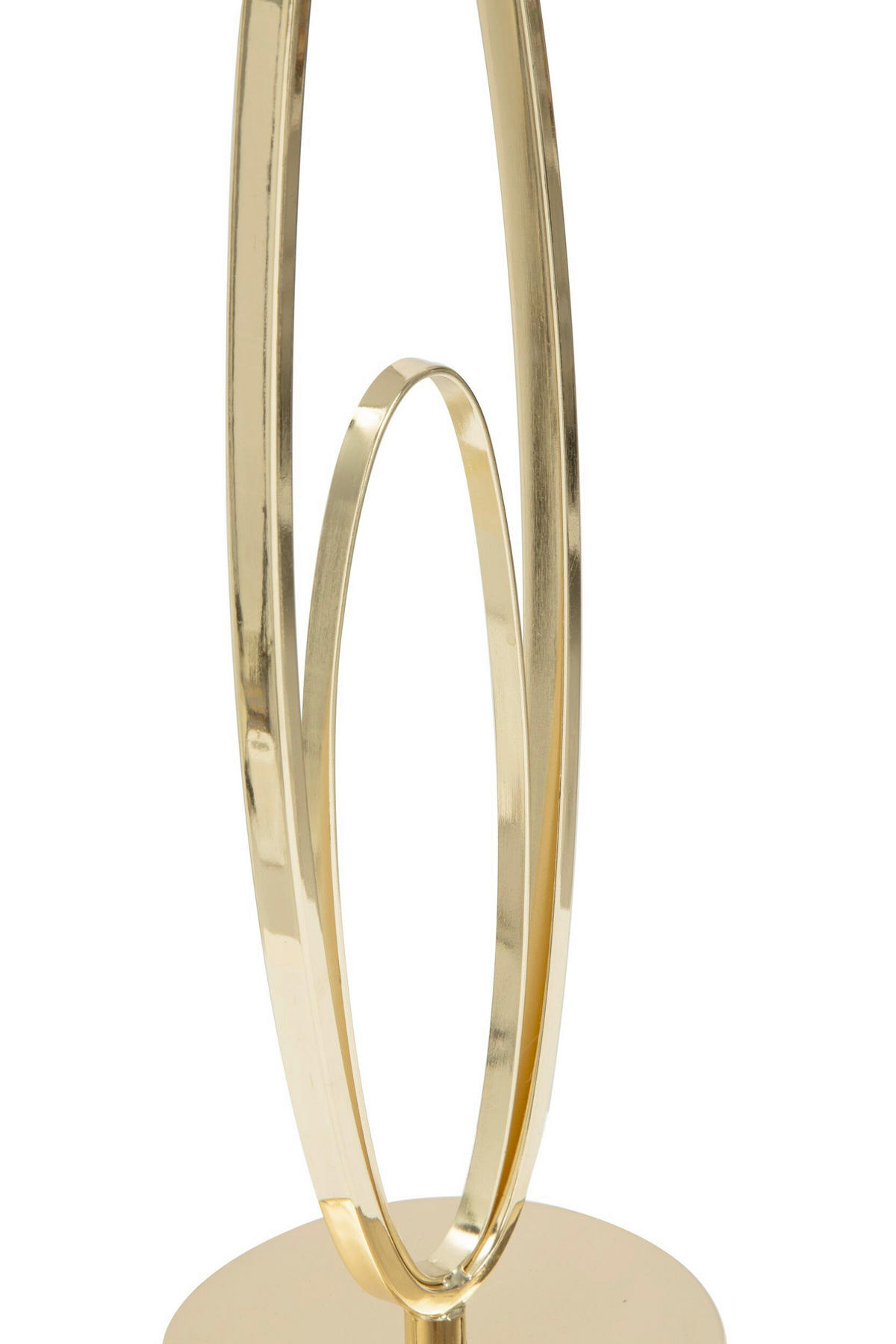 TISCHLEUCHTE 30/58 cm  - Goldfarben/Creme, Trend, Textil/Metall (30/58cm) - Mauro Ferretti
