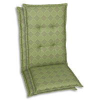 SESSELAUFLAGENSET in Grün Raute  - Grün, Basics, Textil (50/6/108cm)