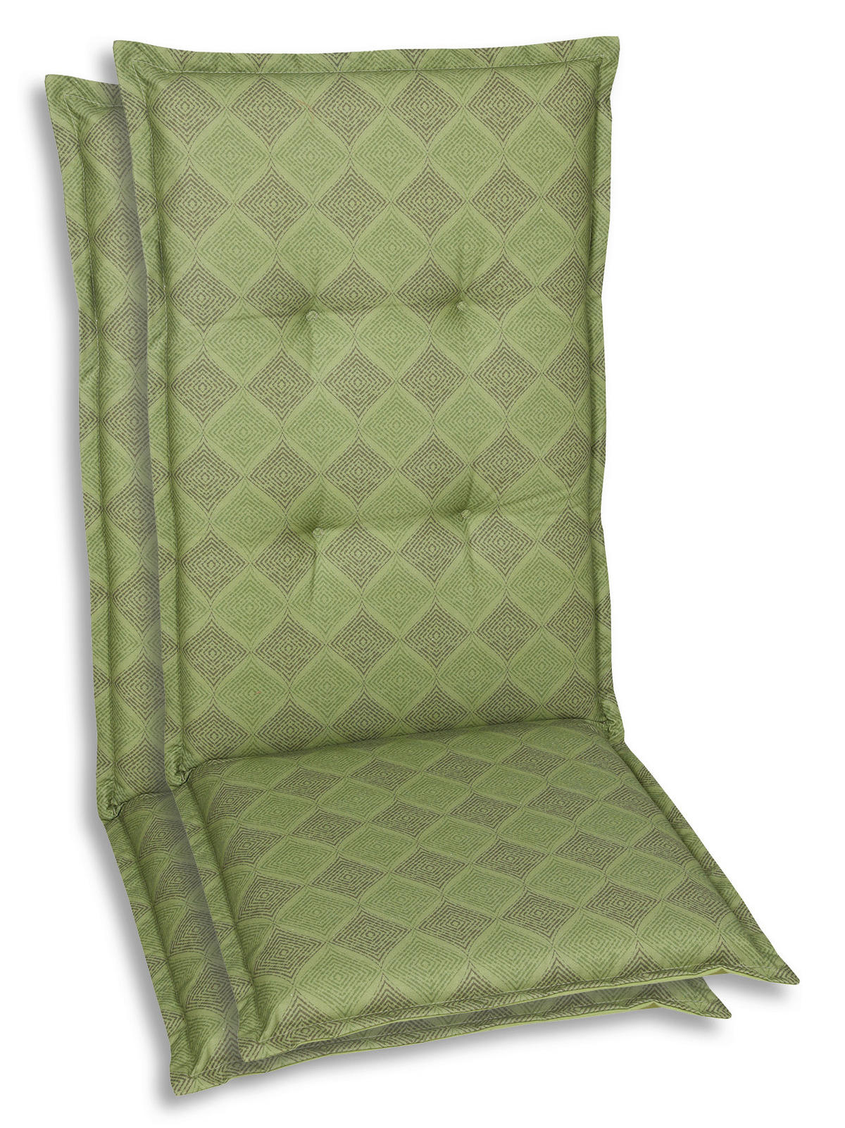 SESSELAUFLAGENSET in Grün Raute  - Grün, Basics, Textil (50/6/108cm)