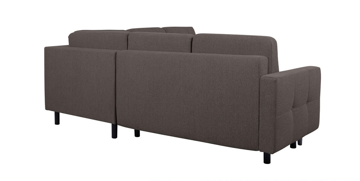 ECKSOFA in Grau  - Buchefarben/Grau, Design, Holz/Textil (242/242cm) - MID.YOU