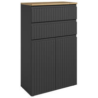 MIDISCHRANK 60/100/31 cm  - Eichefarben/Schwarz, MODERN, Holzwerkstoff/Kunststoff (60/100/31cm) - MID.YOU