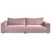 3-SITZER-SOFA in Feincord Altrosa  - Schwarz/Altrosa, Design, Kunststoff/Textil (290/86/127cm) - Lomoco
