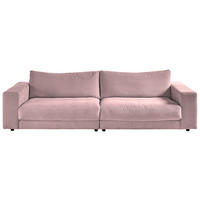 3-SITZER-SOFA in Feincord Altrosa  - Schwarz/Altrosa, Design, Kunststoff/Textil (290/86/127cm) - Lomoco