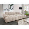BIGSOFA in Bouclé Beige  - Beige/Schwarz, MODERN, Kunststoff/Textil (304/87/155cm) - Livetastic