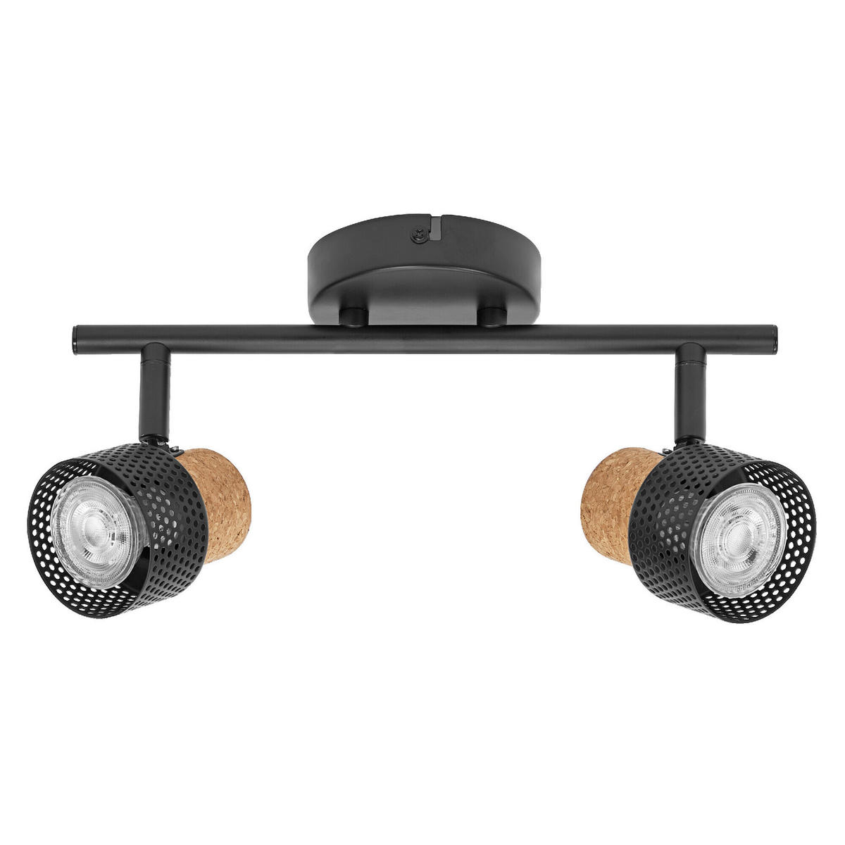 LED-STRAHLER 33,8/10/13,6 cm   - Schwarz, Basics, Holz/Metall (33,8/10/13,6cm) - Osram