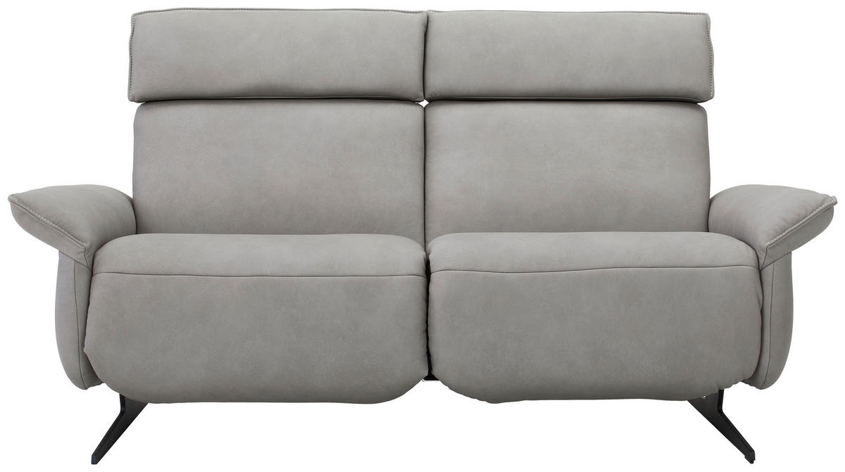 2,5-SITZER in Echtleder Grau  - Anthrazit/Grau, Konventionell, Leder/Metall (175/94/87cm) - Himolla Komfortklass