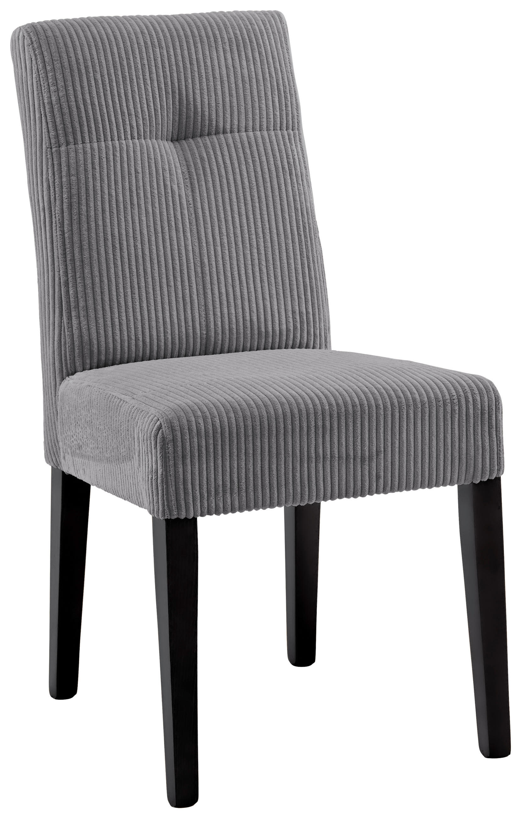 STUHL Cord Anthrazit, Schwarz Buche massiv  - Anthrazit/Schwarz, KONVENTIONELL, Holz/Textil (47,5/91,5/63cm) - home24