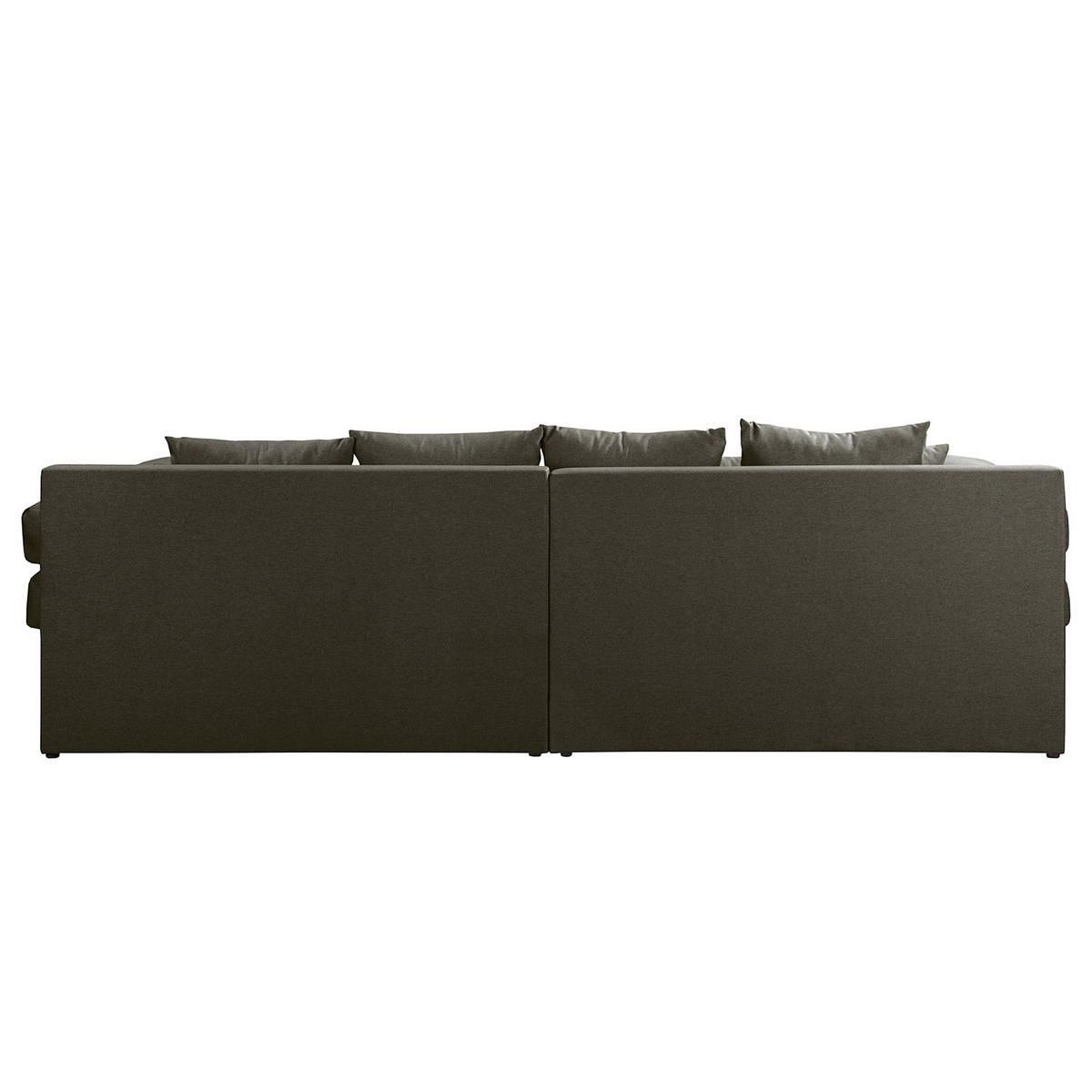 ECKSOFA Naomi Dunkelgrau Mikrofaser Rückenkissen  - Dunkelgrau/Schwarz, Design, Kunststoff/Textil (243/284cm) - P & B