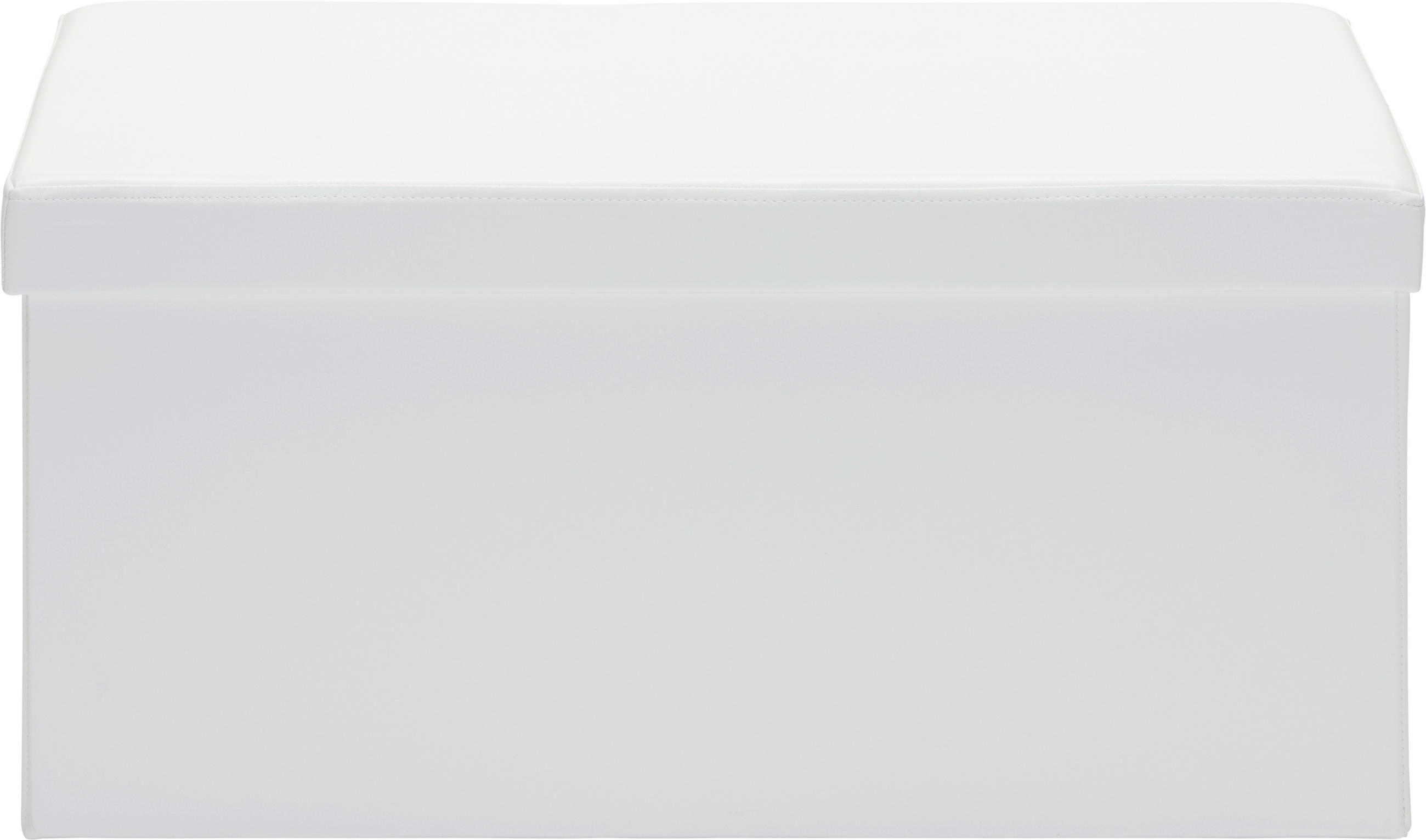 SEDACÍ BOX, textil, kompozitní dřevo, 76/38/38 cm - bílá, Design, kompozitní dřevo/textil (76/38/38cm) - Carryhome