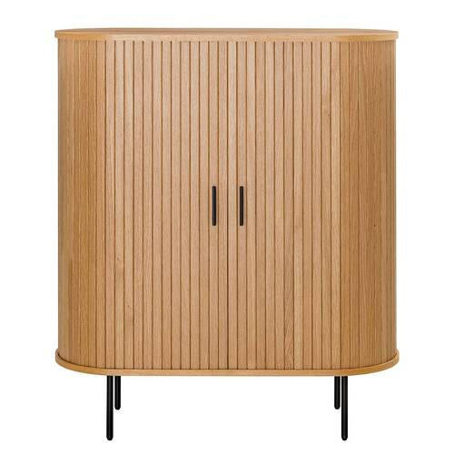 HIGHBOARD Schwarz, Eichefarben  100/118/40 cm  - Eichefarben/Schwarz, LIFESTYLE, Holz/Holzwerkstoff (100/118/40cm) - Lomoco
