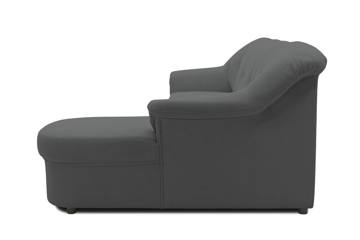 ECKSOFA FLORES FK Dunkelgrau Mikrofaser  - Dunkelgrau/Schwarz, KONVENTIONELL, Kunststoff/Textil (231/142cm) - MID.YOU