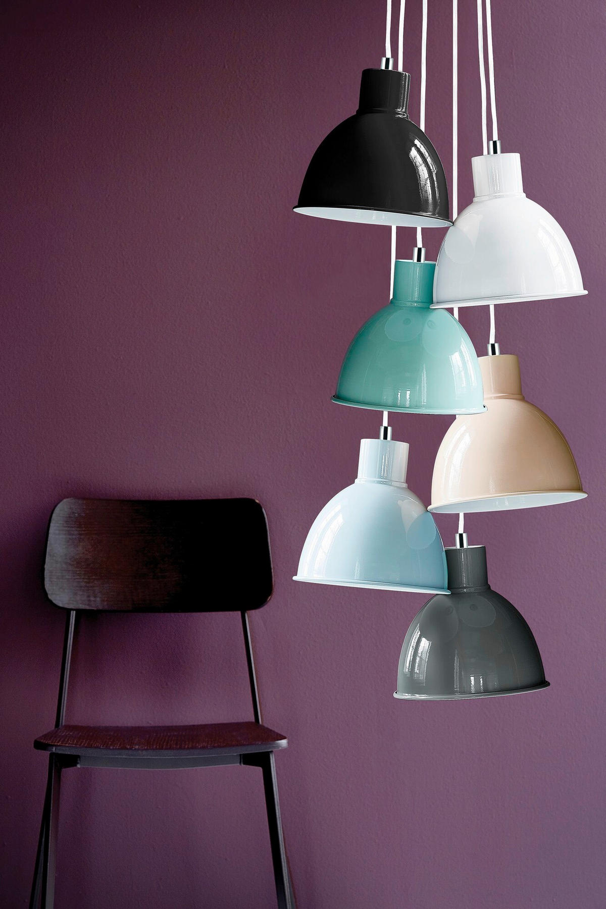 PENDELLEUCHTE Pop 20/21.5/21.5 cm  - Weiß, Design, Metall (20/21.5/21.5cm) - Nordlux
