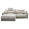 ECKSOFA in Struktur Graubraun  195/264 cm  - Graubraun/Beige, Design, Kunststoff/Textil (195/264cm) - MID.YOU