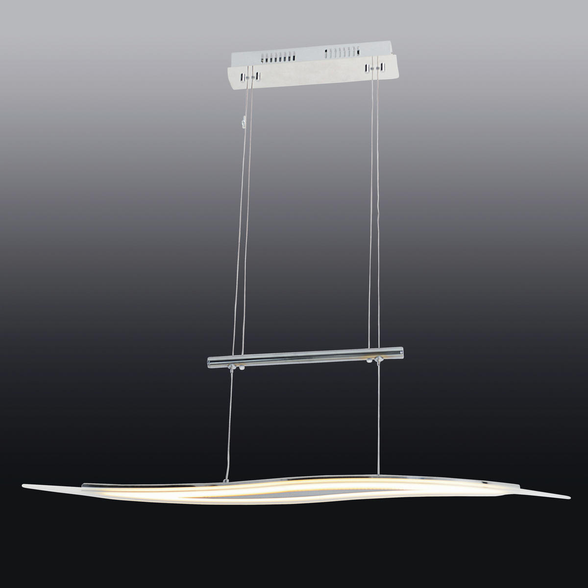LED-HÄNGELEUCHTE 80 cm  - Chromfarben, Design, Glas/Metall (80cm) - Näve