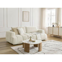 SCHLAFSOFA FUJI Leinenoptik Beige  inkl.  - Beige/Schwarz, MODERN, Kunststoff/Textil (251/113/88cm)