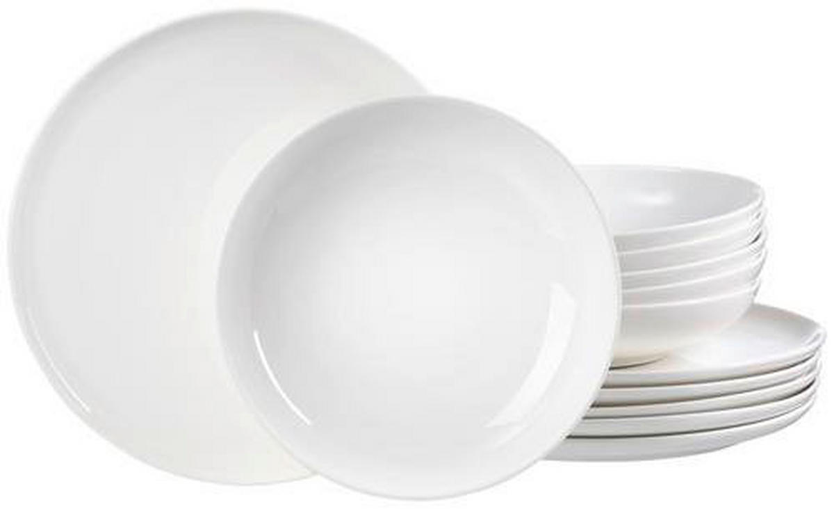 TAFELSERVICE Weiß 12-teilig  - Weiß, Basics, Keramik - Ritzenhoff Breker
