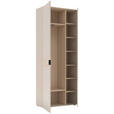 GARDEROBENSCHRANK in 78/202/38 cm - Kaschmir/Eichefarben, Design, Glas/Holzwerkstoff (78/202/38cm) - Xora