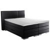 BOXSPRINGBETT 120/200 cm  in Schwarz  - Silberfarben/Schwarz, MODERN, Holzwerkstoff/Textil (120/200cm) - Livetastic