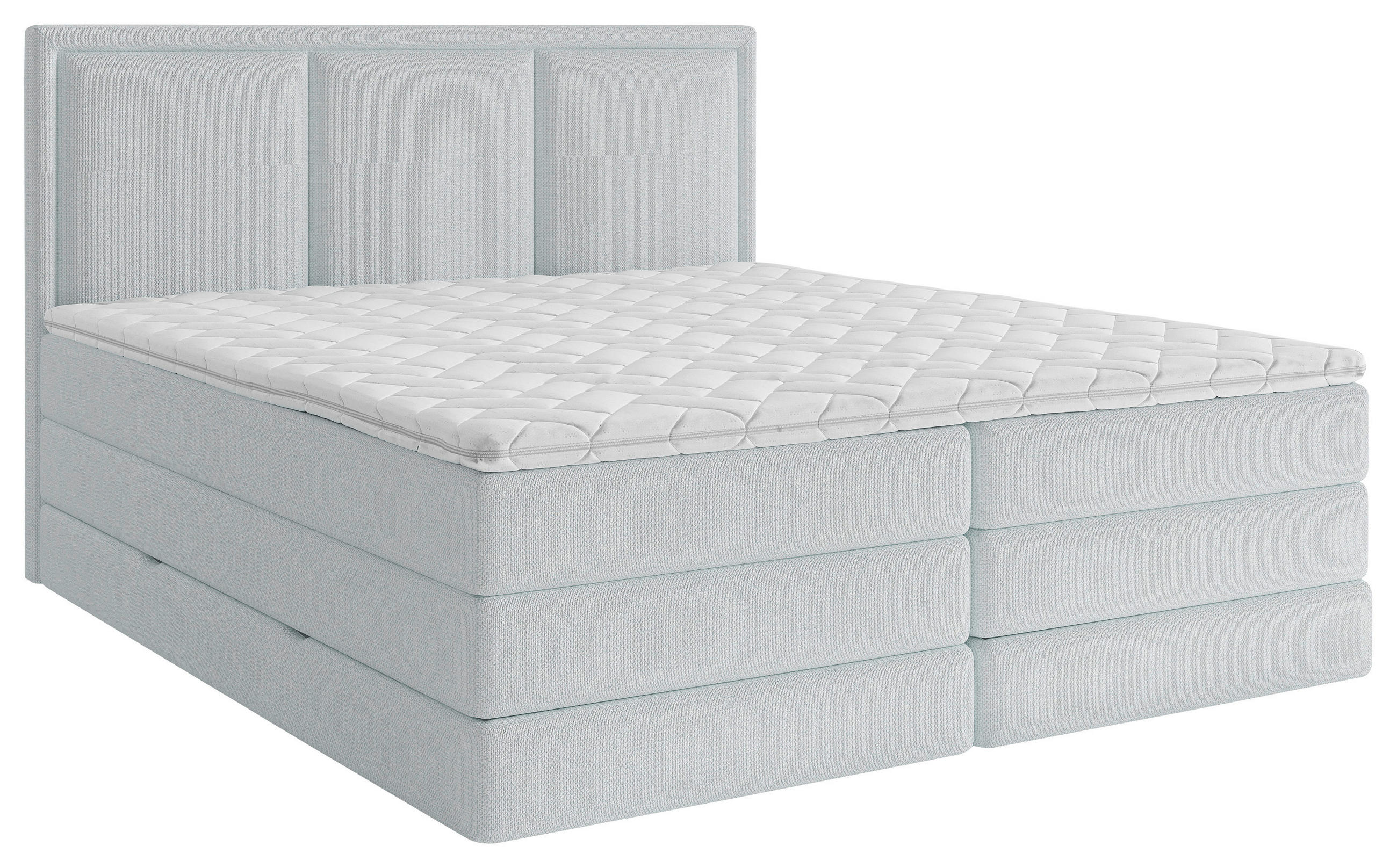 BOXSPRING KREVET    180/220 cm  - crna/svijetlo plava, Design, drvni materijal/tekstil (180/220cm) - MID.YOU