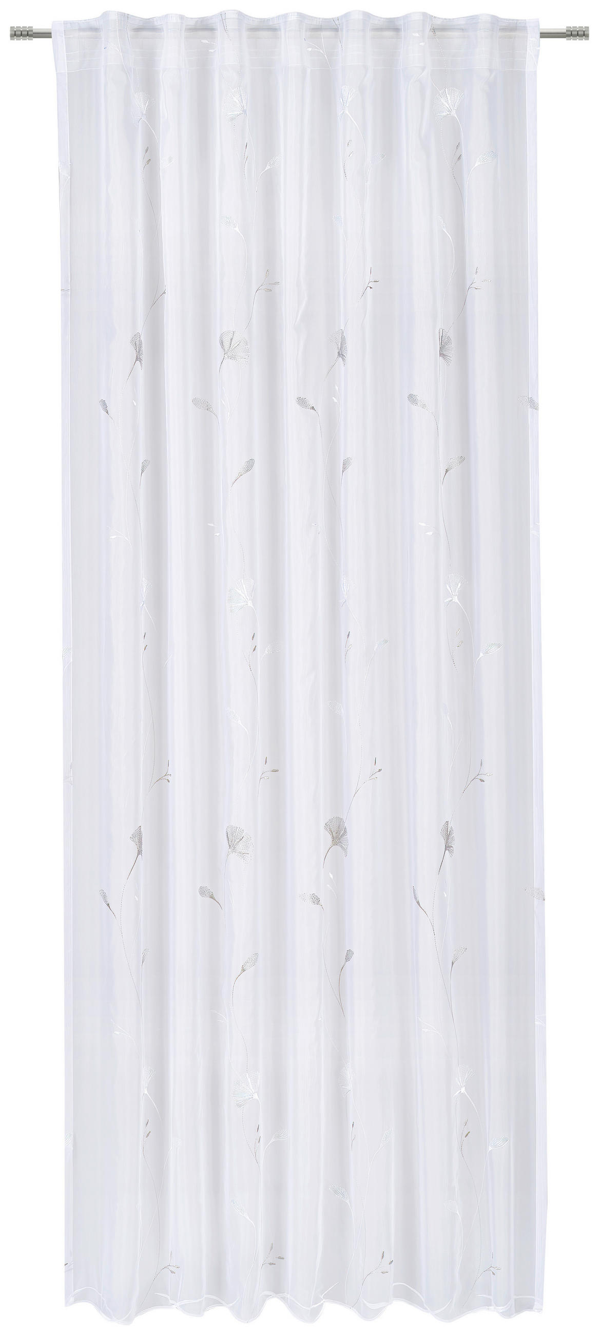 FERTIGVORHANG  halbtransparent  140/245 cm   - Weiß/Grau, Natur, Textil (140/245cm) - Esposa