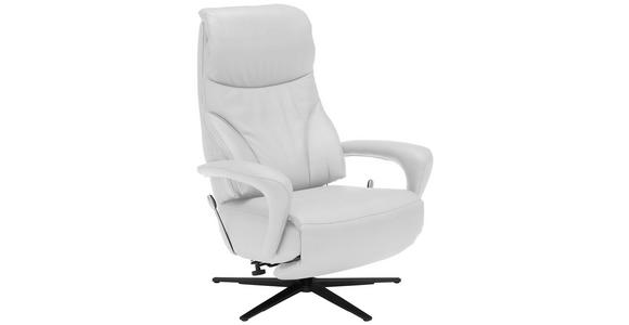 RELAXSESSEL in Leder Weiß - Schwarz/Weiß, Design, Leder/Metall (75/106/88cm) - Dieter Knoll