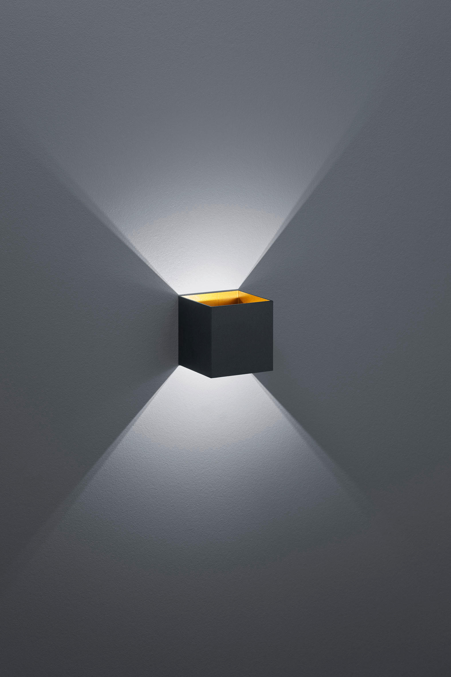 LED-WANDLEUCHTE - Goldfarben/Schwarz, Basics, Metall (10/10/10cm) - Trio Leuchten