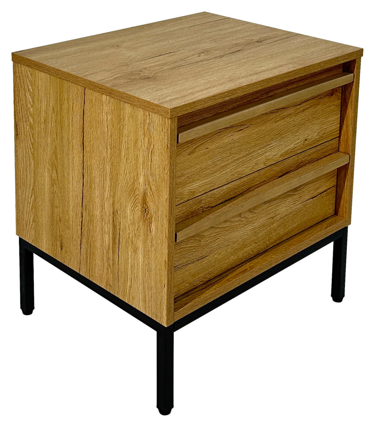 NACHTKÄSTCHEN in Eichefarben  - Eichefarben/Schwarz, Design, Holz/Holzwerkstoff (50/51/40cm) - Xora