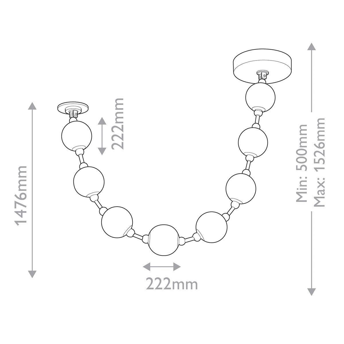 LED-HÄNGELEUCHTE Alora 22,2/147,6 cm   - Messingfarben, KONVENTIONELL, Kunststoff/Metall (22,2/147,6cm) - Elstead Lighting