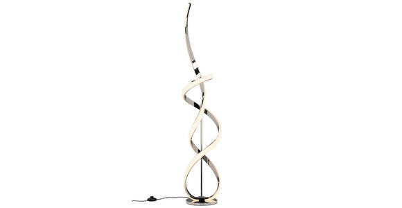 LED-STEHLEUCHTE Indigo 25/137 cm  - Chromfarben/Weiß, Design, Kunststoff/Metall (25/137cm) - Dieter Knoll