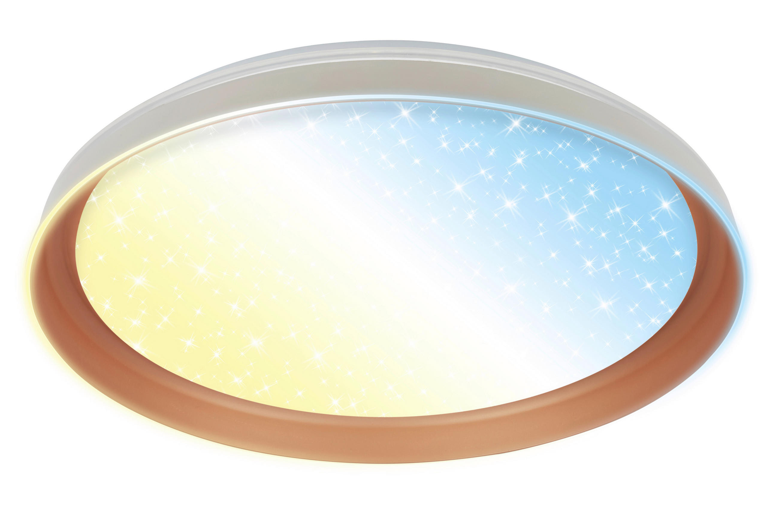 LED MENNYEZETI LÁMPA - világosszürke/cappuccino, Basics, műanyag (51/7,5cm)