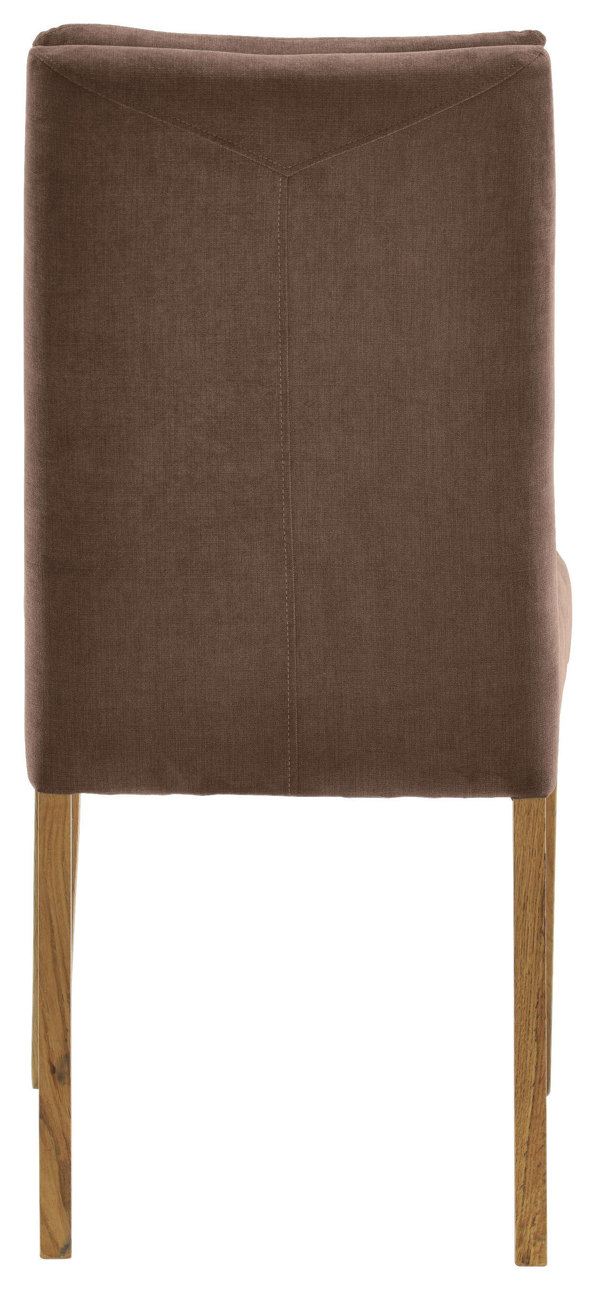 STUHL Webstoff Braun, Eichefarben Eiche massiv  - Eichefarben/Braun, KONVENTIONELL, Holz/Textil (47/95/64cm) - Cantus