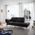 RÉCAMIERE in Echtleder Dunkelbraun  - Chromfarben/Dunkelbraun, Design, Leder/Metall (209/85-109/95-16cm) - Dieter Knoll