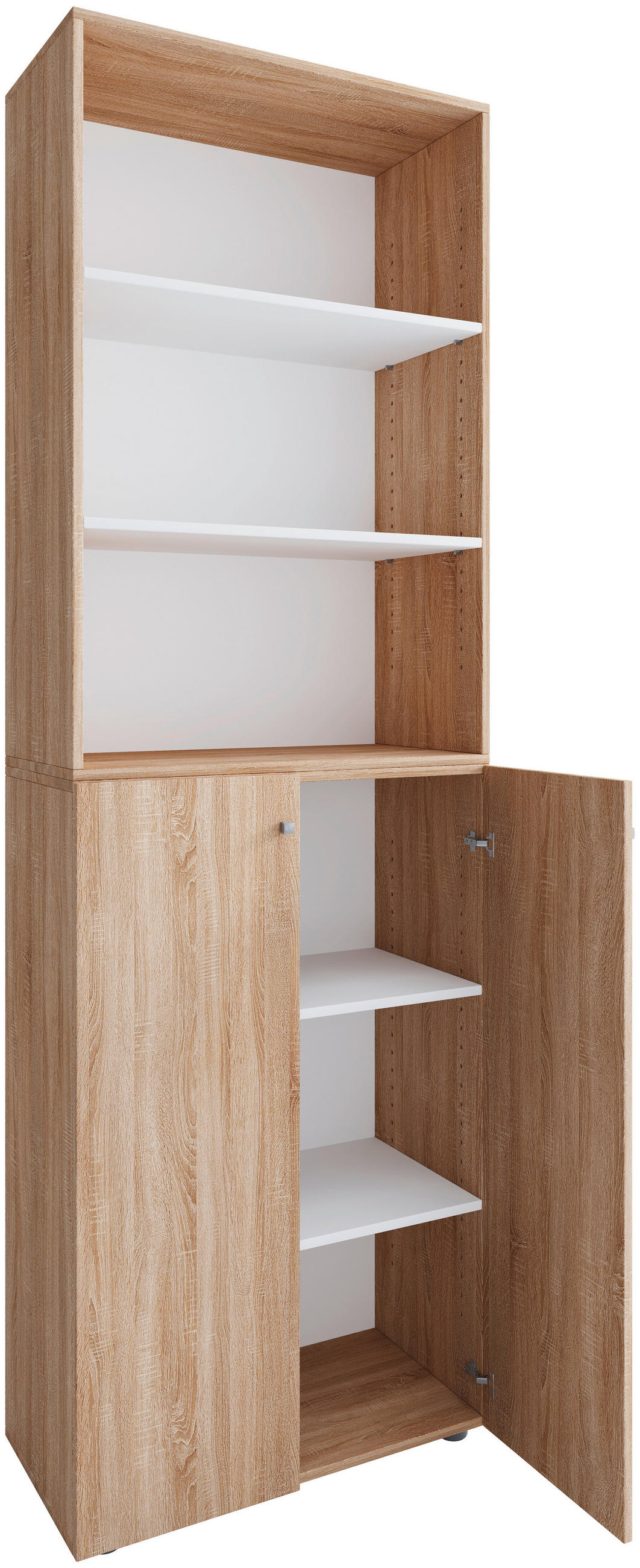 AKTENSCHRANK 70/220/39 cm  - Weiss/Sonoma Eiche, Design, Holzwerkstoff (70/220/39cm) - MID.YOU