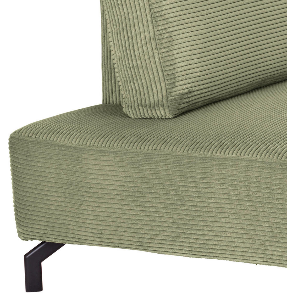 CloseUp von P & B ECKSOFA Grün Cord.