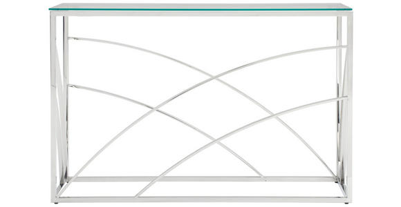 KONSOLENTISCH Klar, Chromfarben  - Klar/Chromfarben, Trend, Glas/Metall (120/40/78cm) - Xora