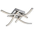 LED-DECKENLEUCHTE 47,5/47,5/9,5 cm  - Nickelfarben, KONVENTIONELL, Kunststoff/Metall (47,5/47,5/9,5cm) - Novel