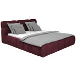 POLSTERBETT Lattenrost, Bettkasten Bordeaux 160/200 cm  - Bordeaux/Schwarz, Design, Holz/Kunststoff (160/200cm) - Esposa