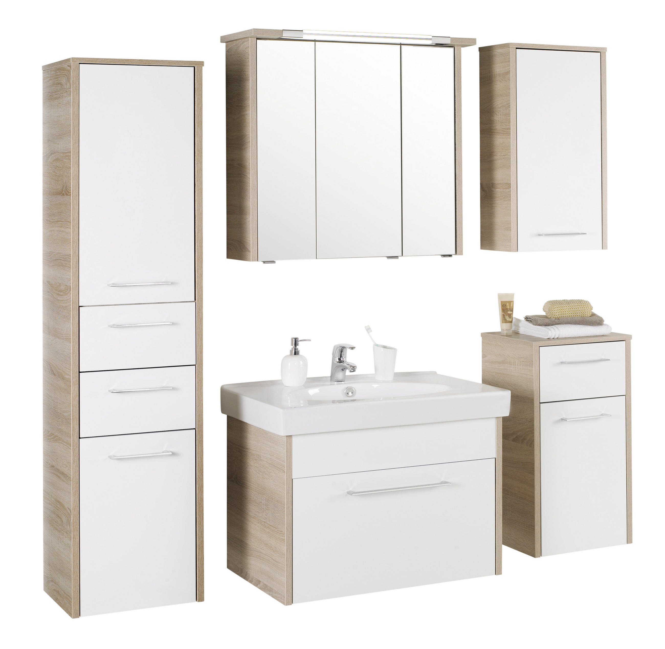 SPIEGELSCHRANK 75/72/20 cm  - Eichefarben, Design, Glas/Holzwerkstoff (75/72/20cm) - Xora