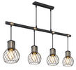HÄNGELEUCHTE 87/12/120 cm   - Goldfarben/Schwarz, KONVENTIONELL, Textil/Metall (87/12/120cm) - Globo