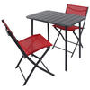 GARTENSET  3-teilig  - Rot/Schwarz, Modern, Kunststoff/Textil - Ambia Garden