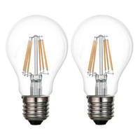 LED ŽIAROVKA E27 - číra/biela, Basics, kov/sklo (5,9/10,3cm) - Boxxx