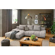 ECKSOFA in Chenille Sandfarben  - Sandfarben/Schwarz, MODERN, Textil/Metall (182/290cm) - Hom`in