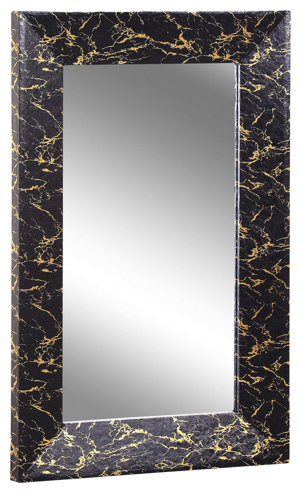 WANDSPIEGEL 80/120/5 cm    in  - Goldfarben/Schwarz, Trend, Glas/Holzwerkstoff (80/120/5cm) - Livetastic