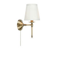 WANDLEUCHTE MONAR 18/40/26 cm  - Messingfarben/Weiß, Design, Textil/Metall (18/40/26cm) - Markslöjd