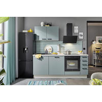 KÜCHENLEERBLOCK XO 15 210 cm  in Grün, Kaschmir  - Kaschmir/Schwarz, Design, Holzwerkstoff/Metall (210cm) - Xora