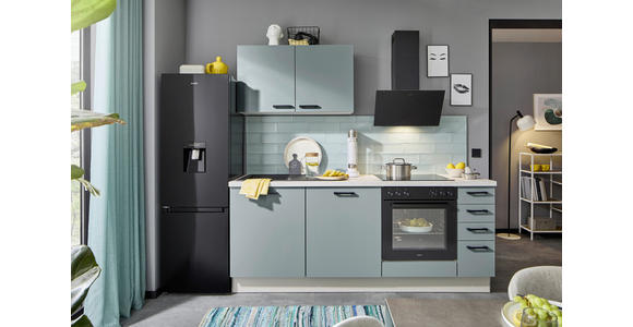 KÜCHENLEERBLOCK XO 15 210 cm  in Grün, Kaschmir  - Kaschmir/Schwarz, Design, Holzwerkstoff/Metall (210cm) - Xora