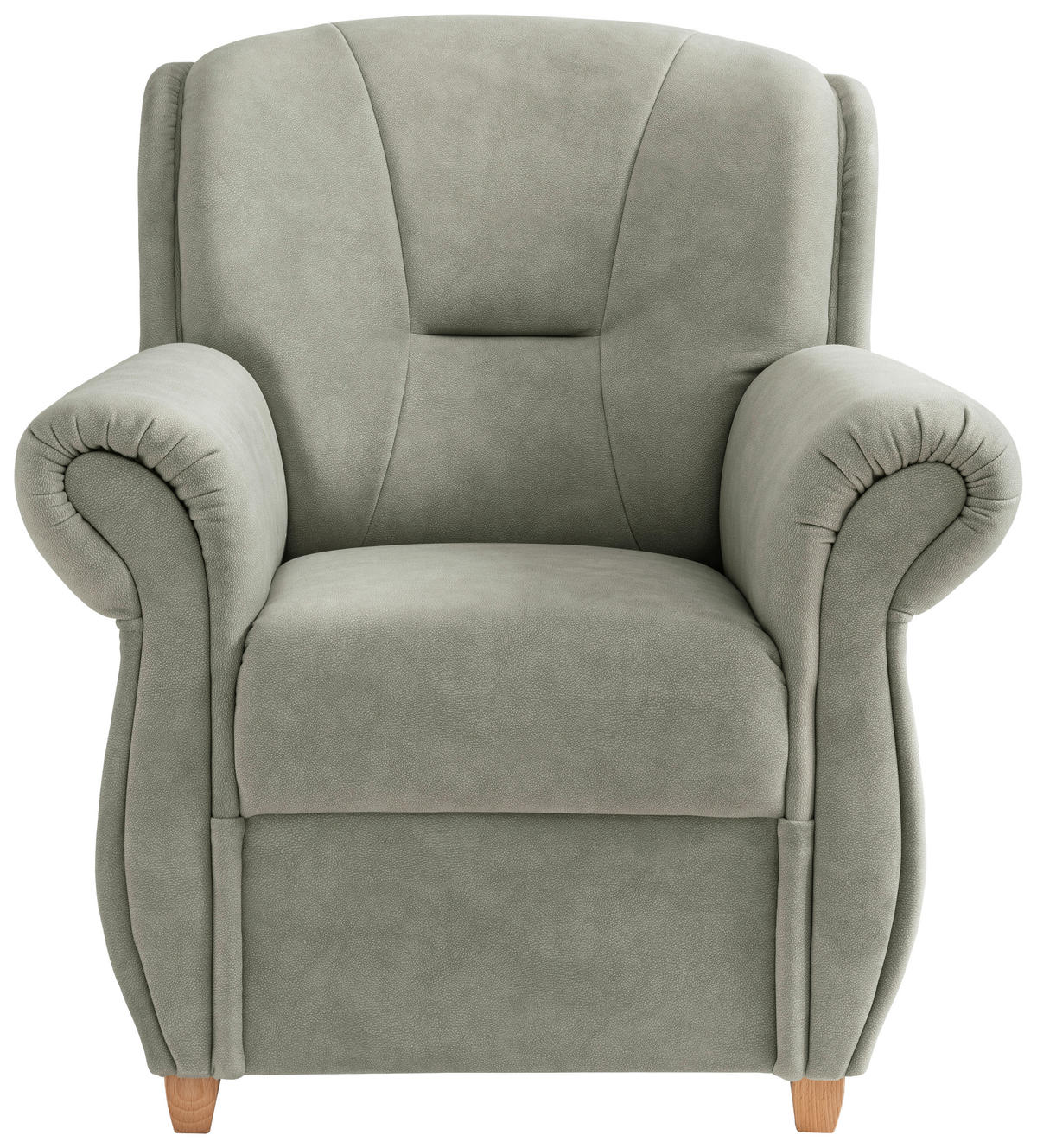 SESSEL Mikrofaser Grün  - Wildeiche/Grün, Konventionell, Holz/Textil (91/100/88cm) - Livetastic