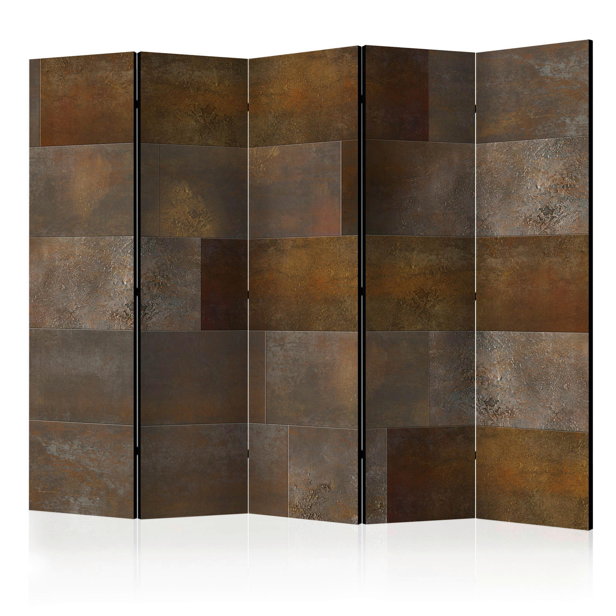 artgeist Paravent Braun, Gold 225x172x3 cm