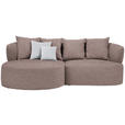 ECKSOFA  in Chenille Rotbraun  166/235 cm  - Rotbraun/Hellgrau, MODERN, Kunststoff/Textil (166/235cm) - Hom`in