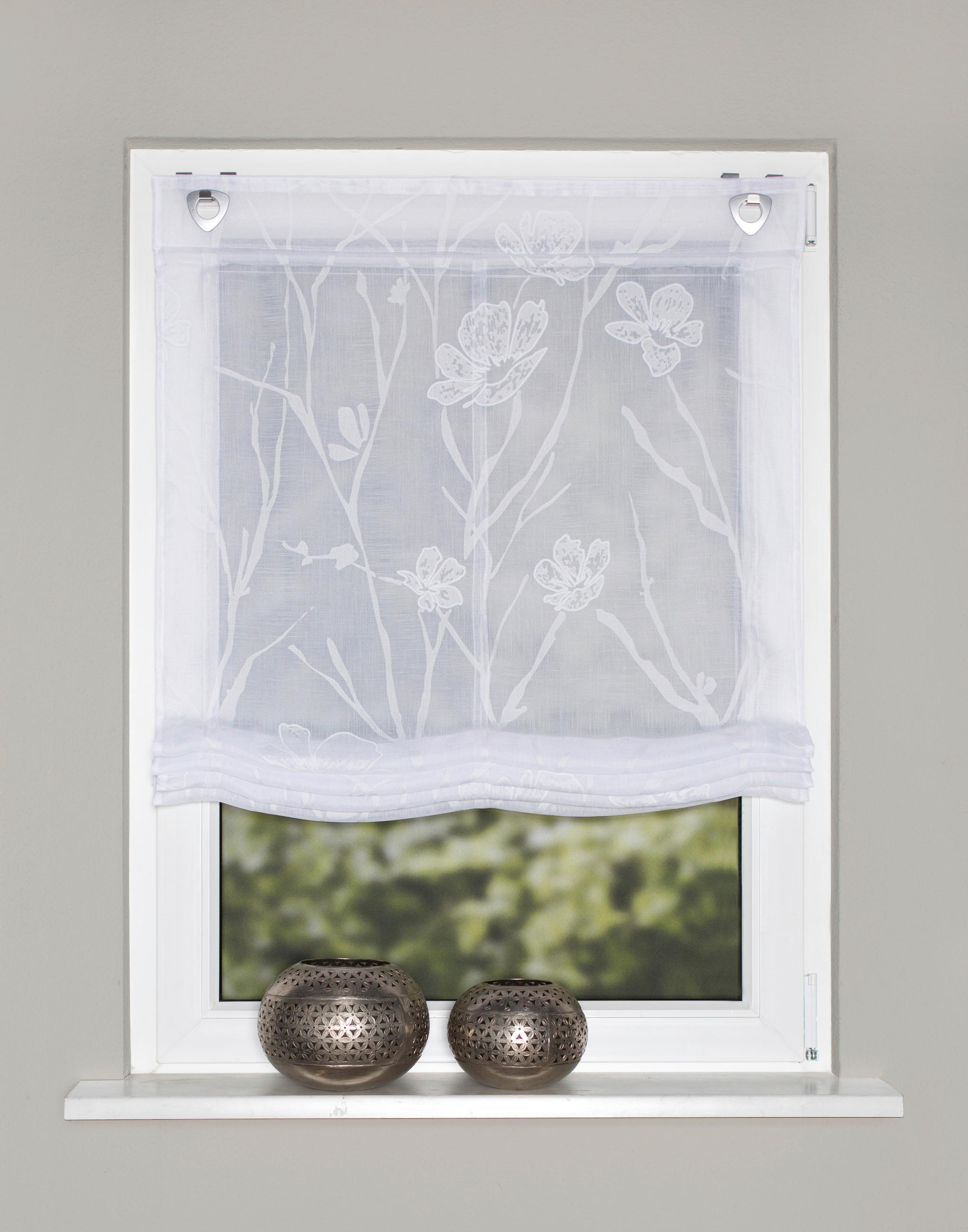 RAFFROLLO  halbtransparent   45/130 cm   - Weiß, Natur, Textil (45/130cm)
